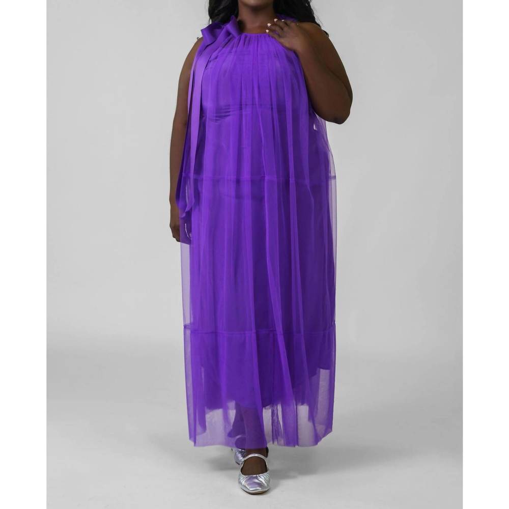 NEW PSOPHIA sleeveless tulle dress - plus in passiflora